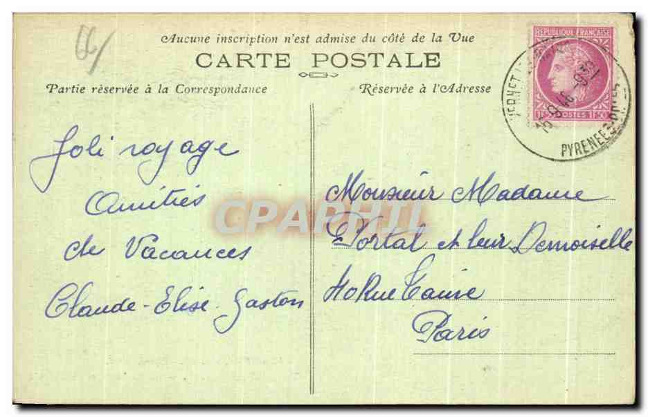 CPA Vernet Les Bains La Laiterie et le Tennis — Rückseite