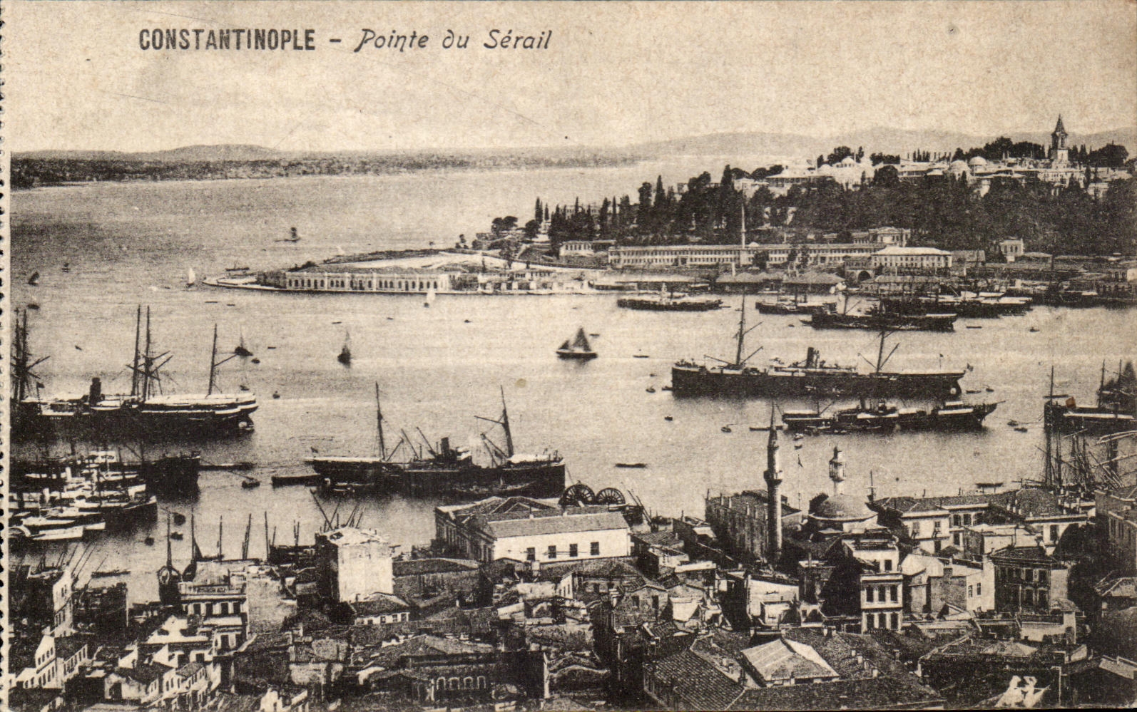 CPA Constantinople Pointe du Serail Turquie Turkey