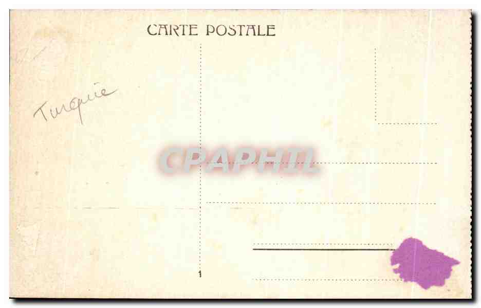 CPA Constantinople Pointe du Serail Turquie Turkey — Verso