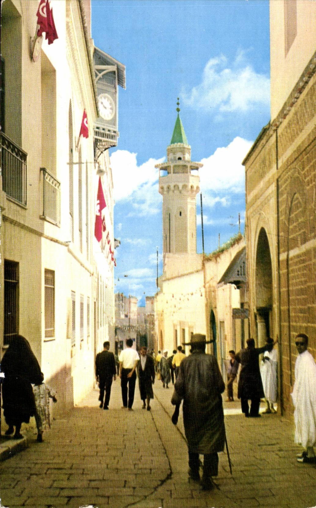 CPA Tunis Rue de la Kasbah Mosquee Tunisie