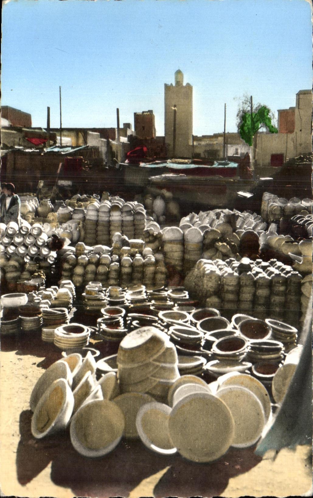 CPA Kairouan (Tunisie) Souk des Gargoulettes Tunisie