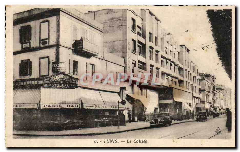 CPA Tunis Le Colisee Tunisie Paris Bar