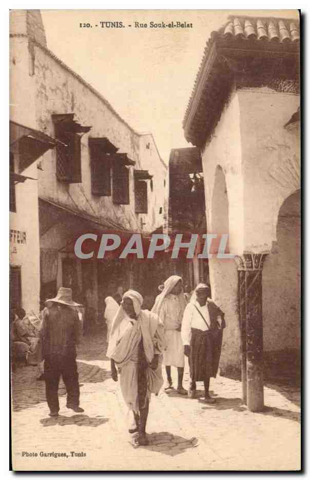 CPA Tunis Rue Souk el Belat Tunisie
