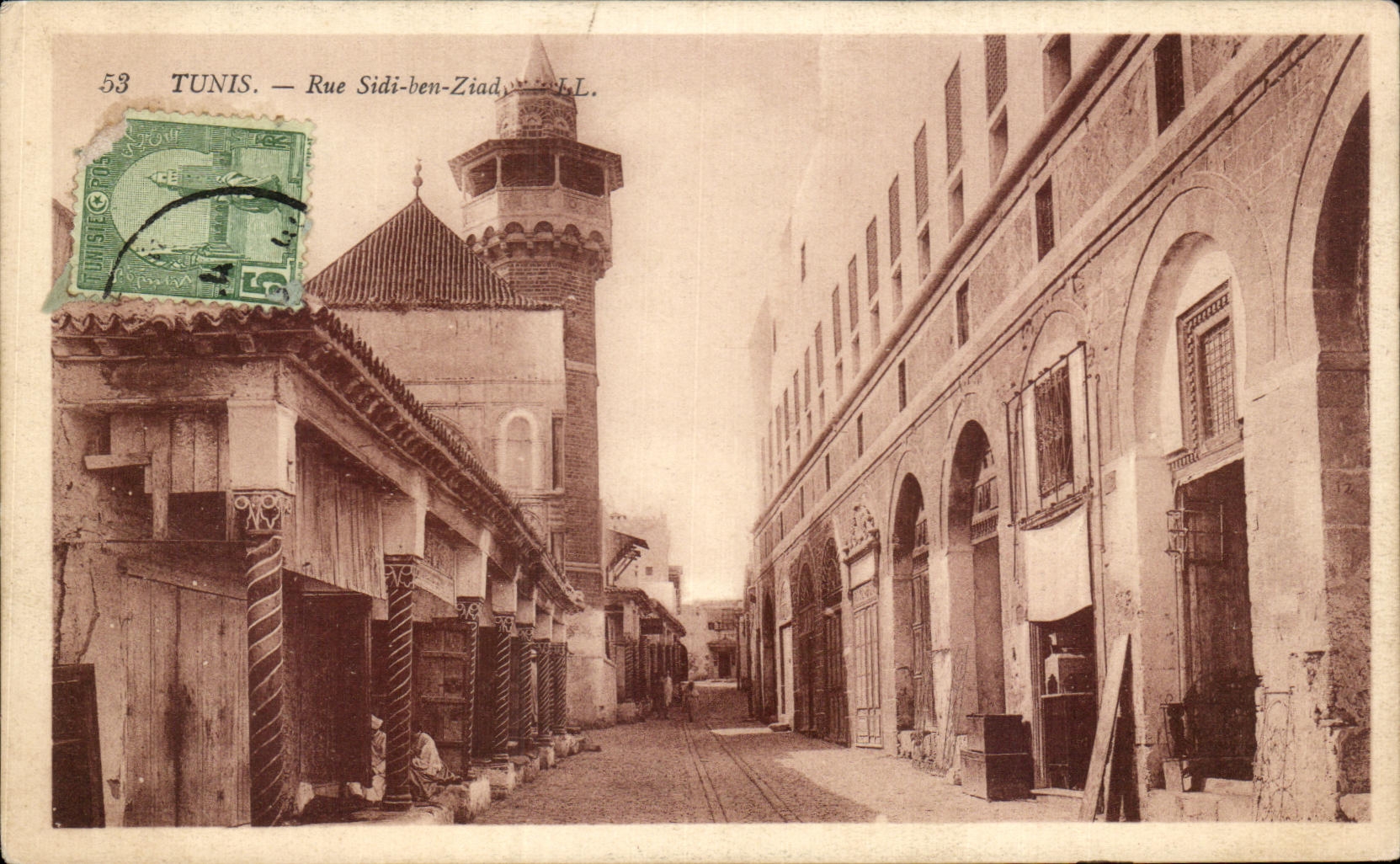 CPA Tunis Rue Sidi ben Ziad Tunisie