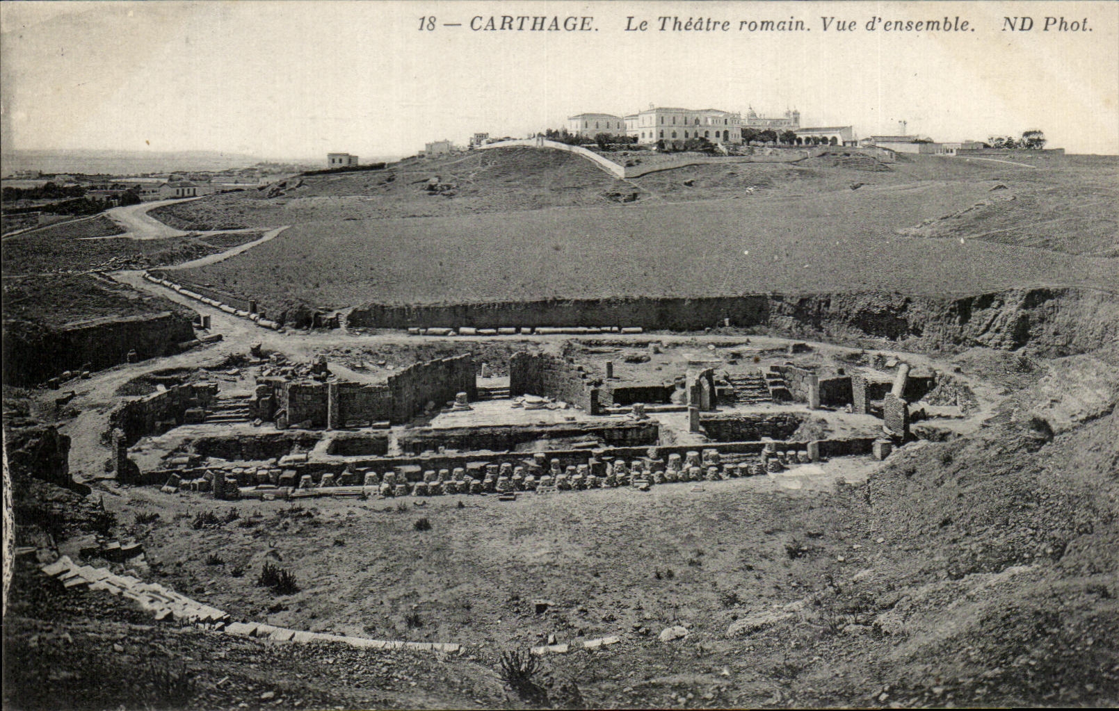 CPA Tunisie Carthage le Theatre Romain Vue d Ensemble