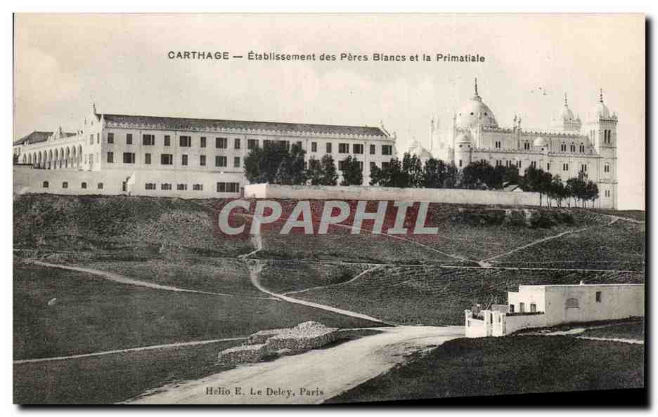 CPA Tunisie Carthage Etablissement des Peres Blancs et la Primatiale