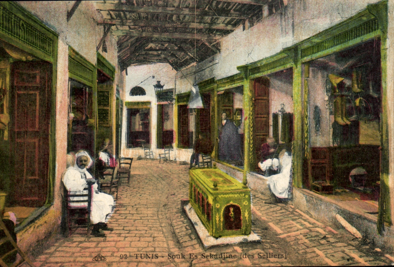CPA Tunisie Tunis Souk Es Sekadine des Selliers