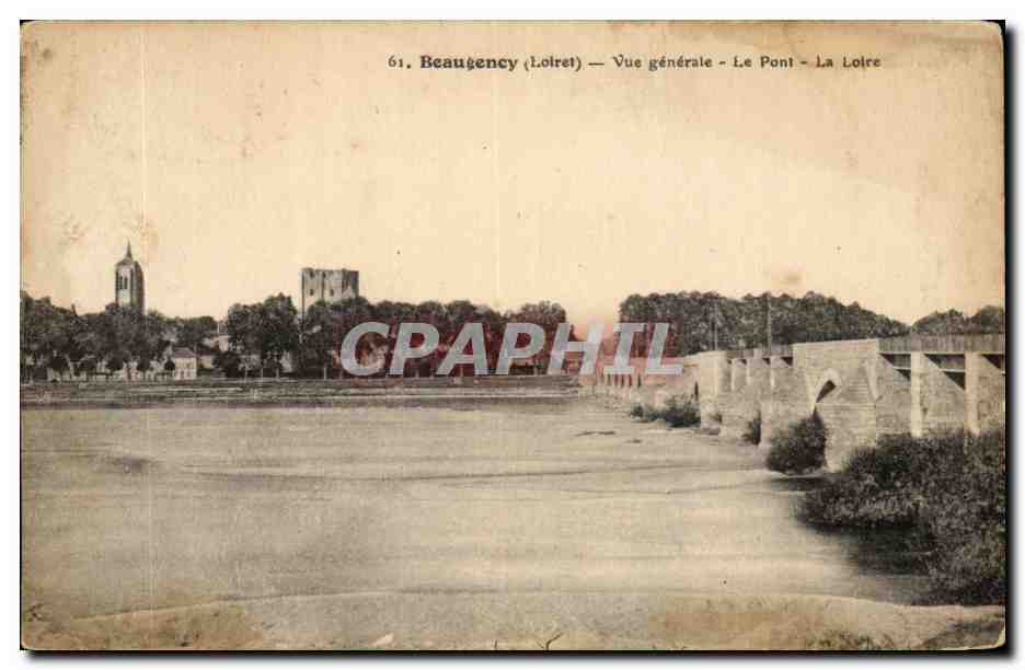 Beaungency (Loiret) — Vue générale — Le Pont — La Loire