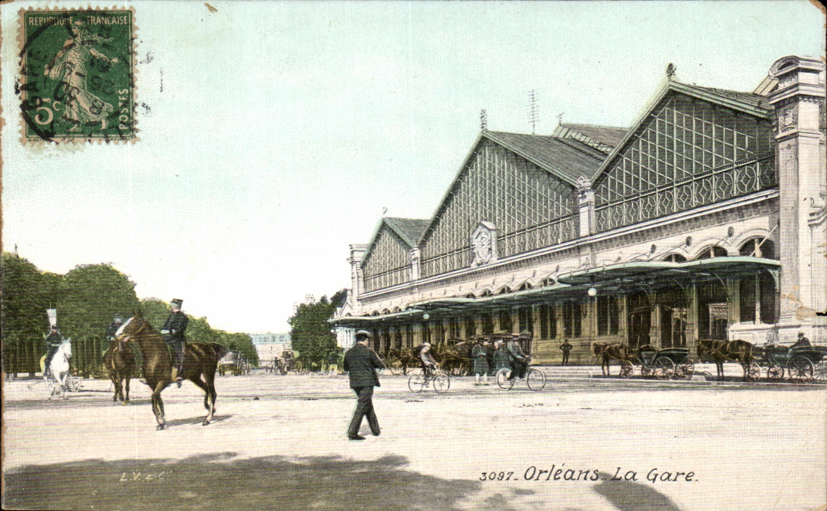 CPA Orleans La Gare Cheval Horse