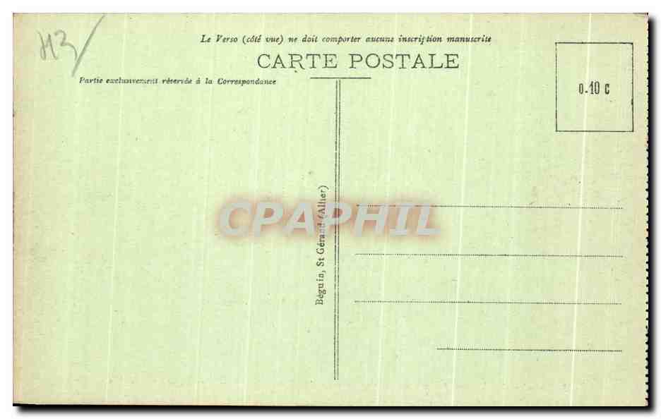 CPA La Haute Loire Pittoresquc Le Puy Fontaine Crozalier Le Palais de Justice et la Theatre — Verso
