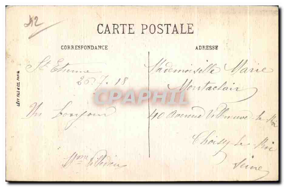 CPA Saint Etienne La manufacture Francaise d Armes MANUFRANCE — Rückseite