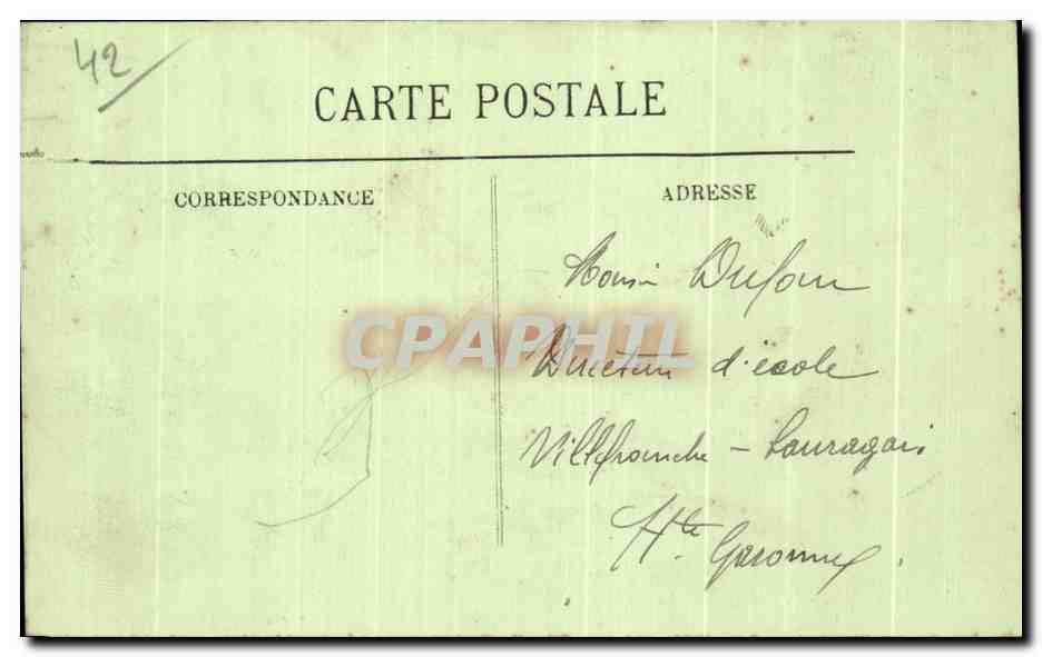 CPA Roanne Le quai de la Loire — Back