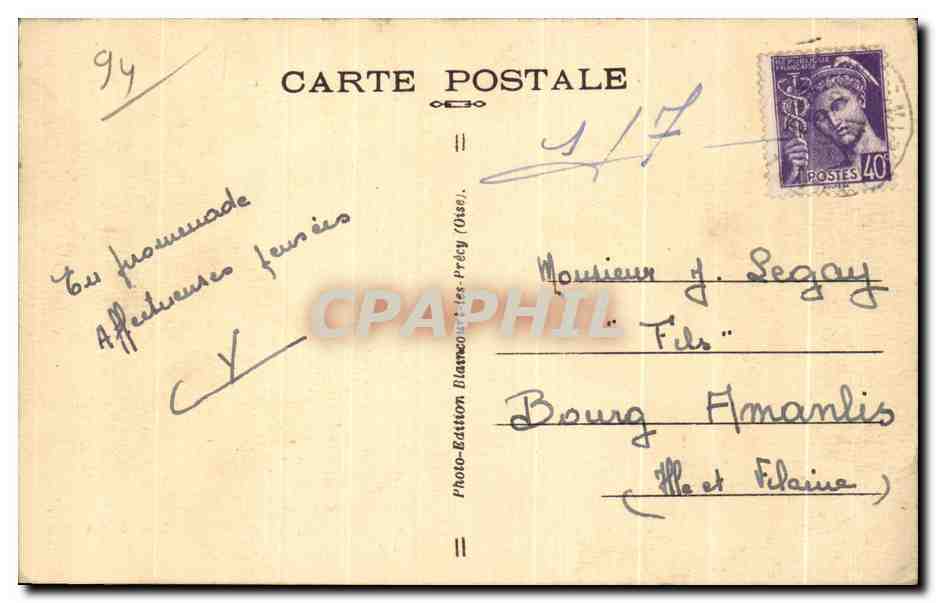 CPA La Varenne Saint Hilaire Bords de Marne — Rückseite