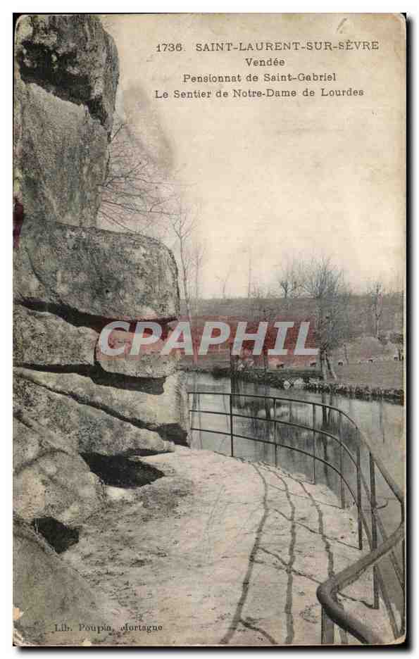 Le Sentier de Notre-Dame de Lourdes — Pensionnat de Saint-Gabriel — Lib. Poupin, Mortagne