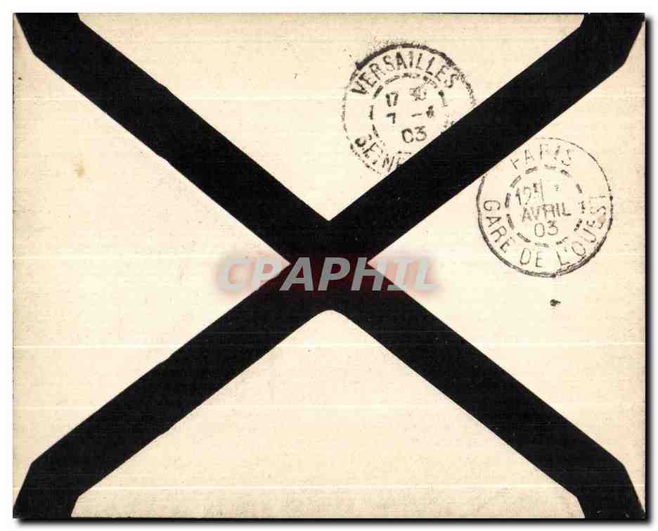Lettre de faire part Mouchon Bobigny 1903  — Rückseite