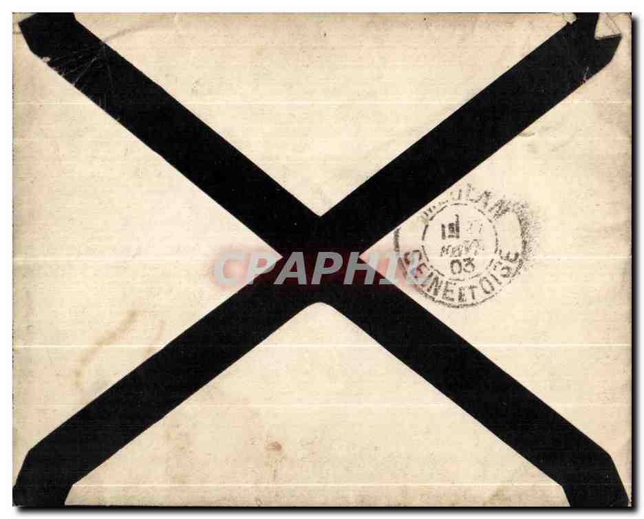 Lettre de faire part Mouchon Versailles 1903  — Rückseite