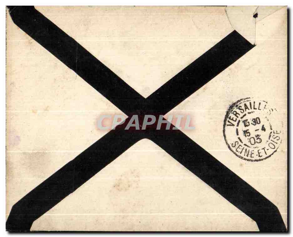 Lettre de faire part Mouchon 1903  — Rückseite