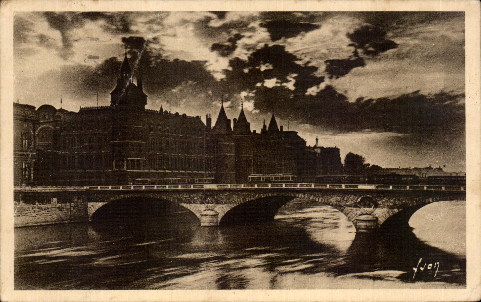 CPA Paris Conciergerie et le pont au change