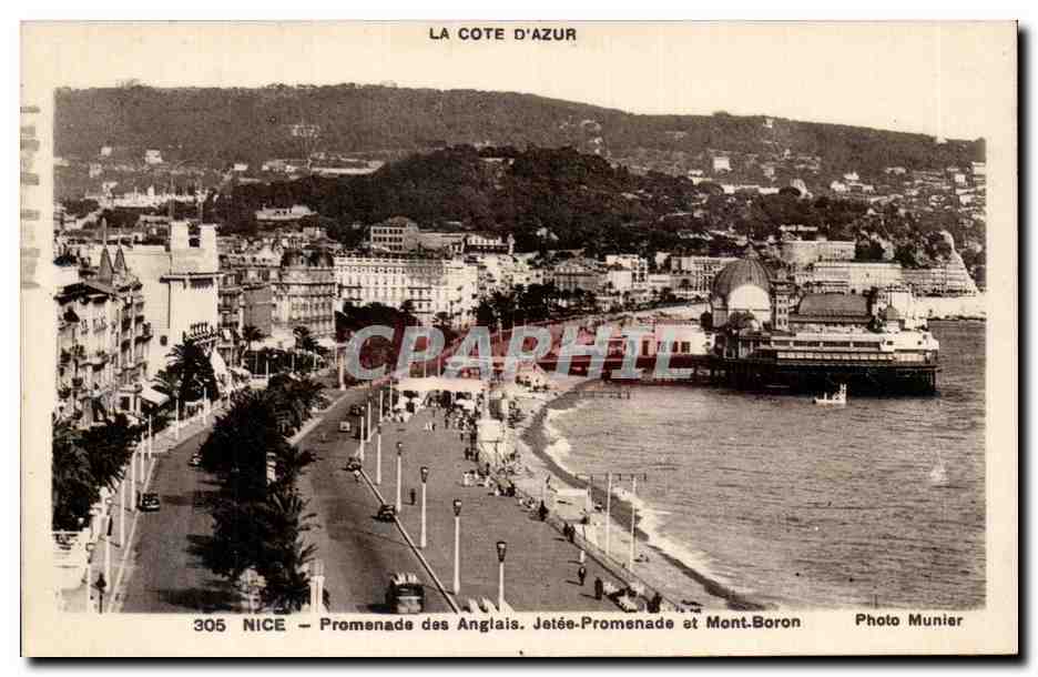 CPA Nice Promenade des Anglais Jetee Promenade at Mont Boron