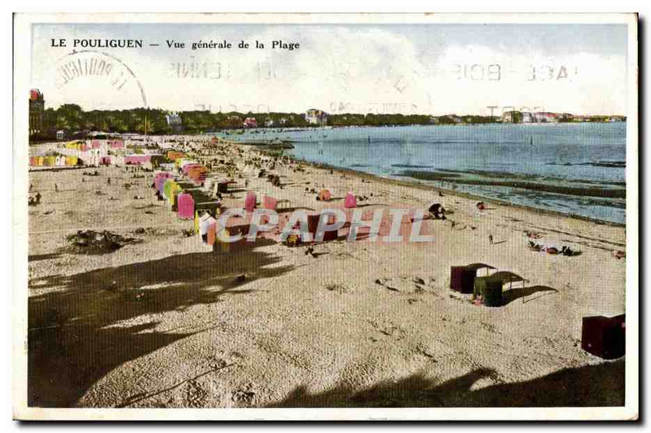 CPA Le Pouliguen Vue generale de la plage