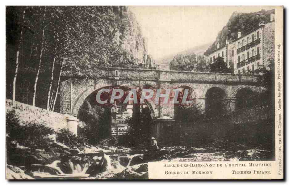 CPA Amelie les Bains Pont de l hopital militaire Gorges du Mondony
