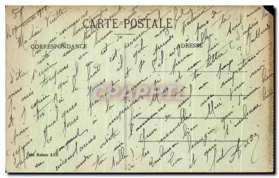 CPA Reims dans ses annees de bombardements Militaria — Back