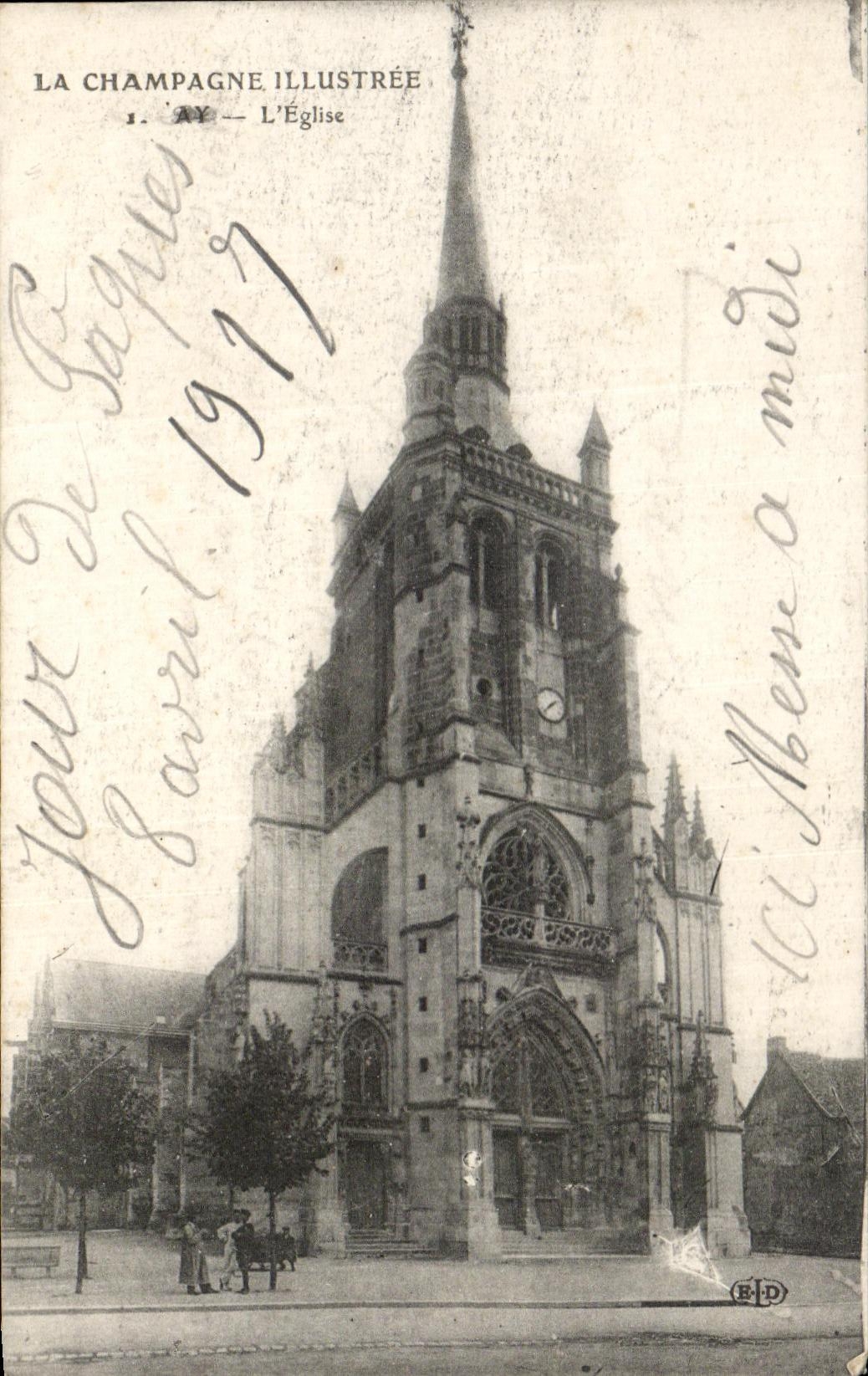 CPA La Champagne Iliustree L Egliseay