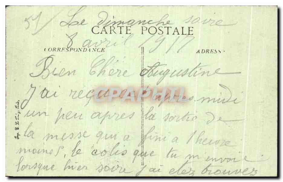 CPA La Champagne Iliustree L Egliseay — Back