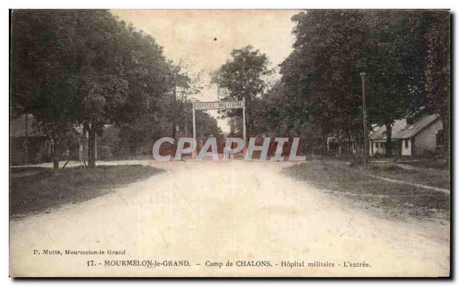 Mourmelon-le-Grand — Camp de Châlons — Hôpital militaire - L'entrée. — P. Mutte