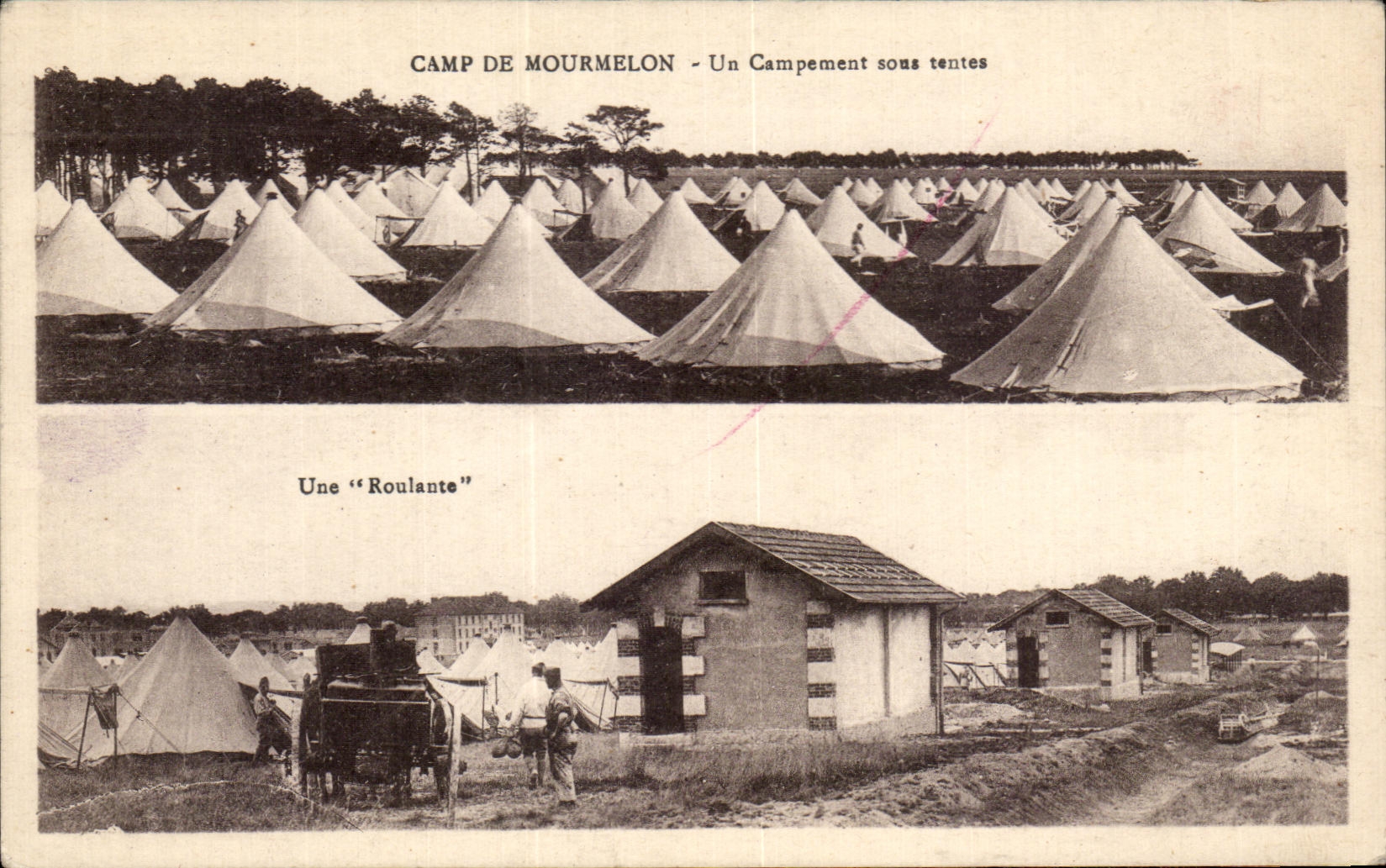 Camp de Mourmelon — Un Campement sous tentes — Une « Roulante »