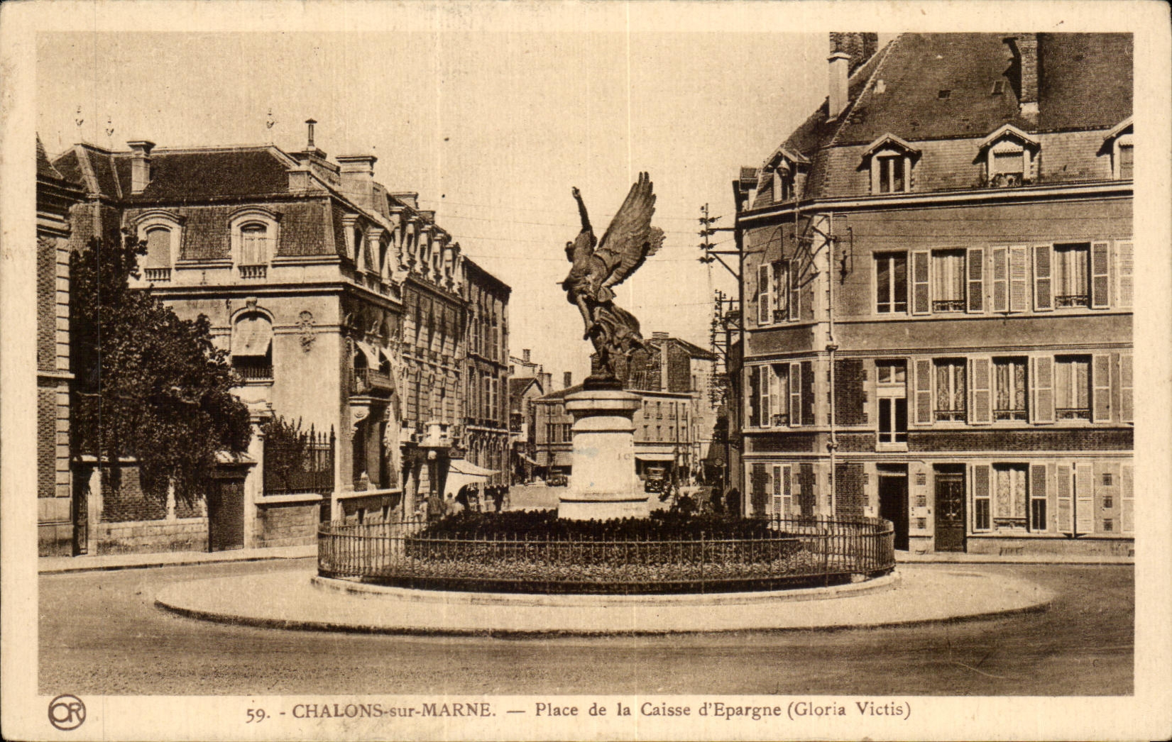 Chalons-sur-Marne — Place de la Caisse d'Épargne (Gloria Victis) — Éditeur OR, n° 59