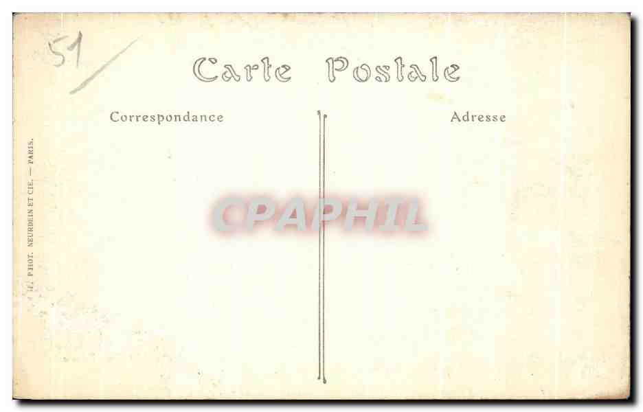 CPA Ville En Tardenois (Marne) La Halle — Rückseite