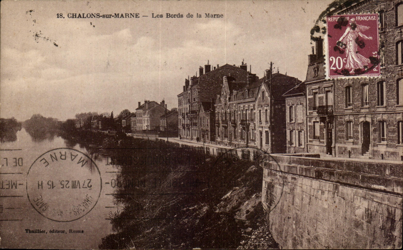 Châlons-sur-Marne — Les Bords de la Marne — Thulllier, éditeur, Reims