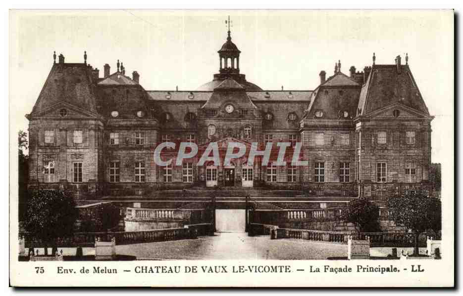 CPA Chateau De Vaux Le Vicomte La Facade Principale
