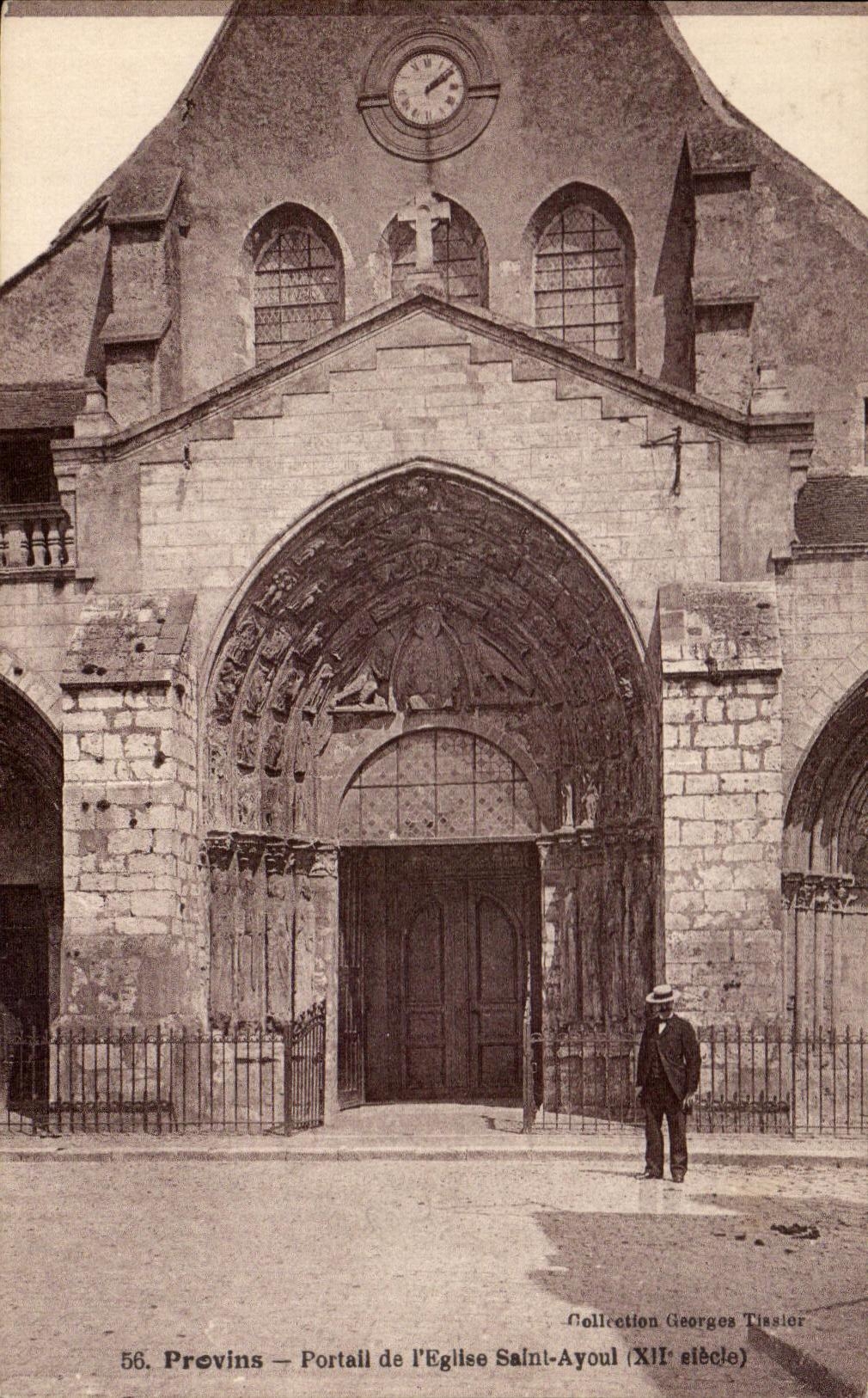 CPA Provins Portall de I Eglise Saint Ayoul