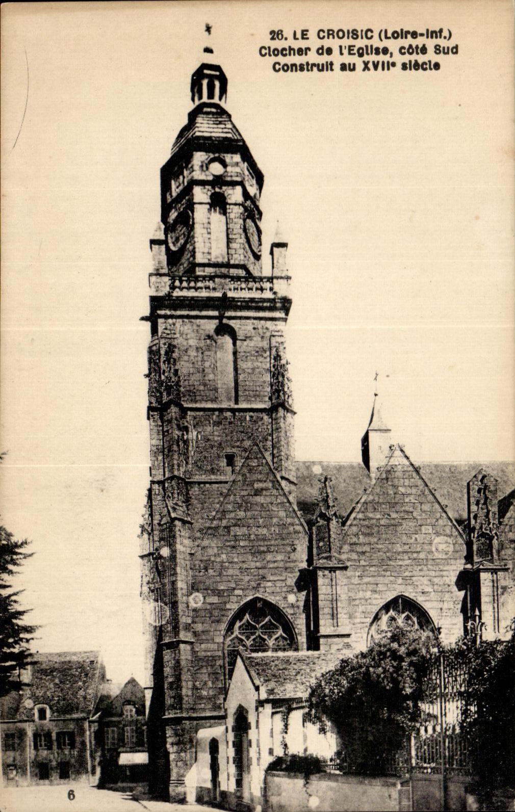 CPA Le Croisic Clocher de I Eglise Cote Sud