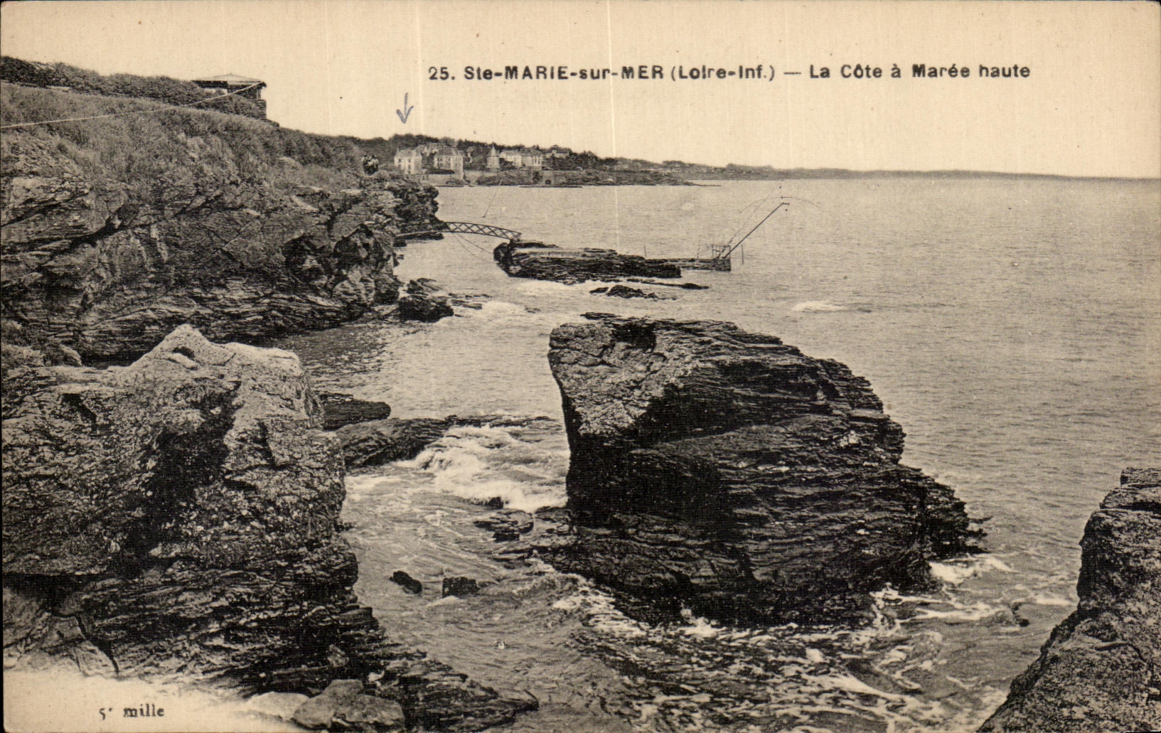 CPA Ste Marie sur Mer (Loire Inf) La Cote a Maree Haute