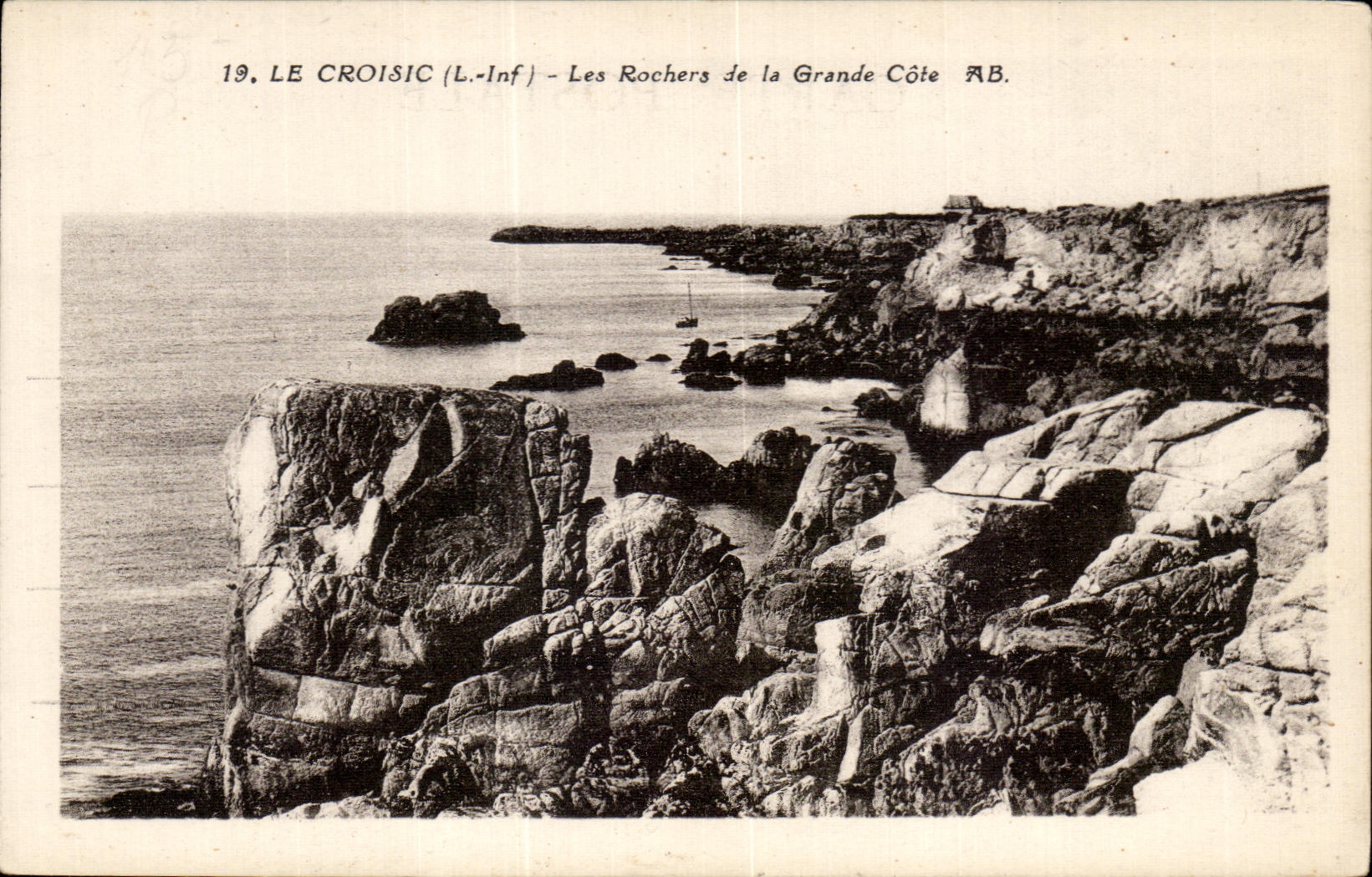 CPA Le Croisic Les Rochers de la Grande Cote