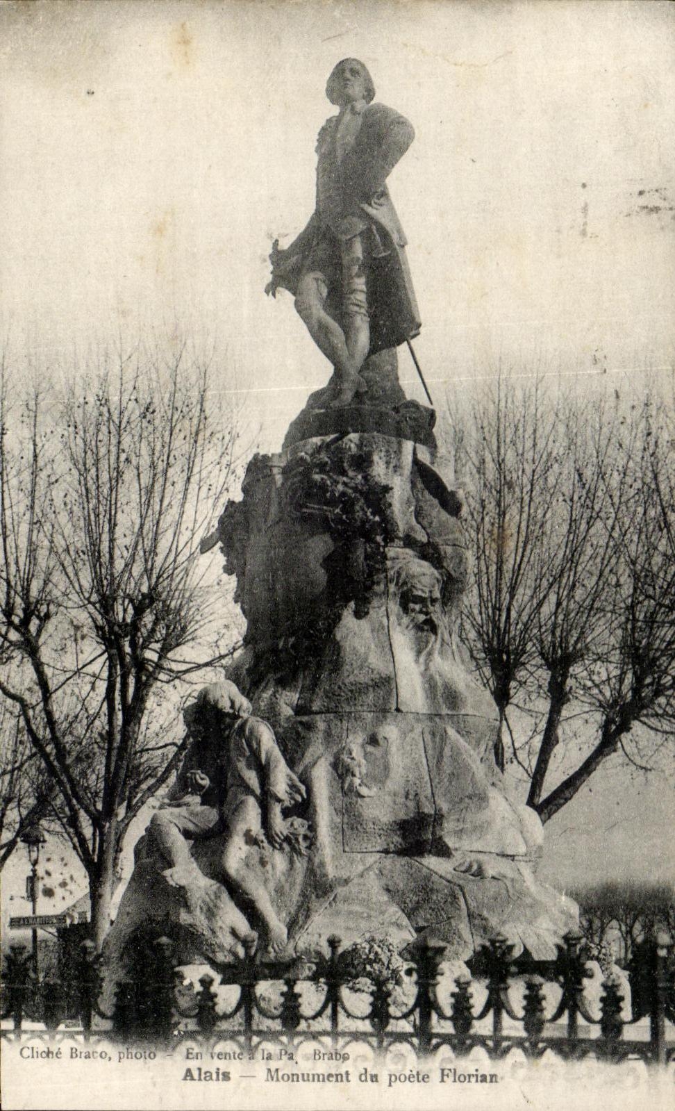 CPA Alais Mounument du Poete Florian