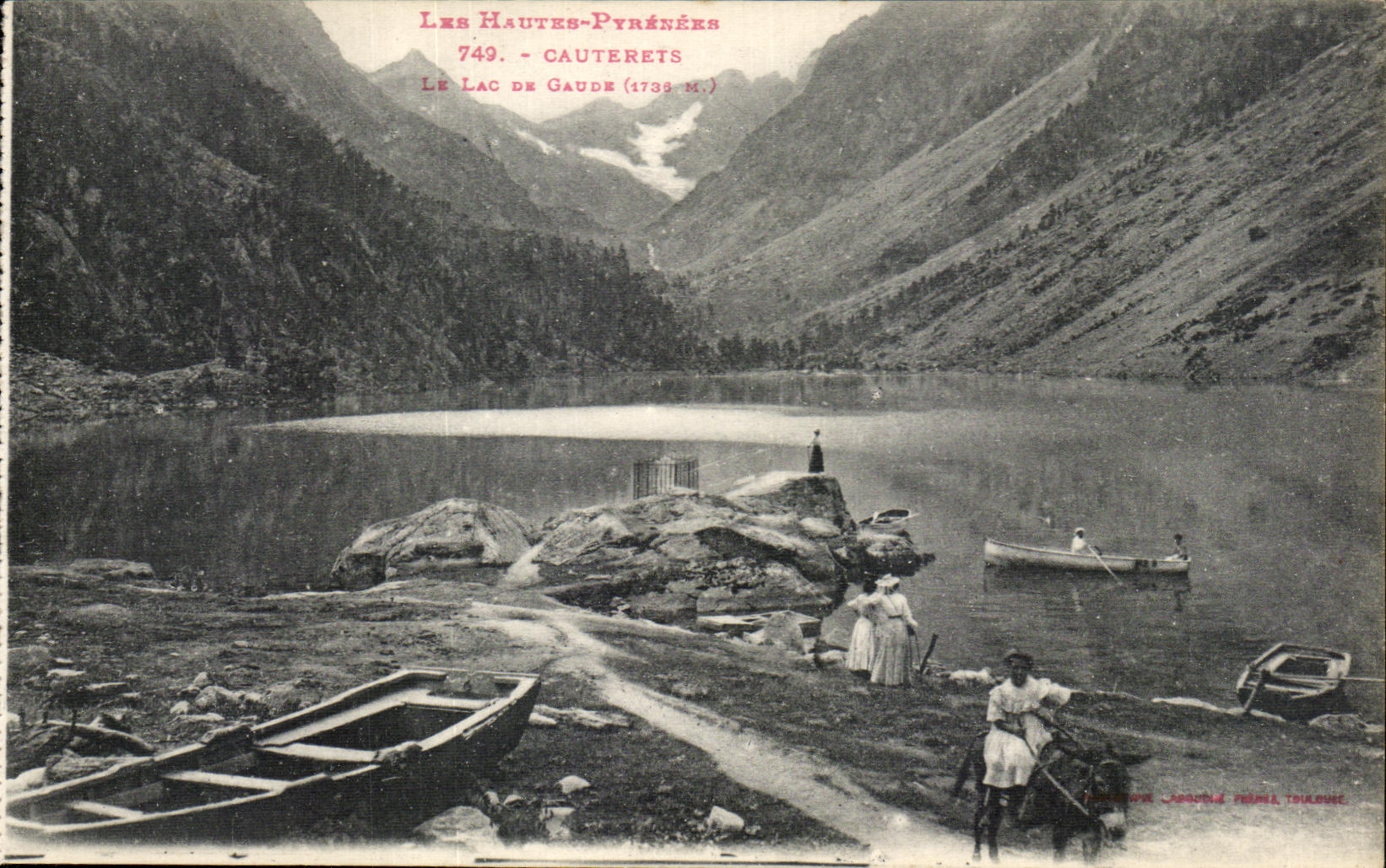 CPA Les Hautes Pyrenees Cauterets Le lac de Garde Ane Donkey 