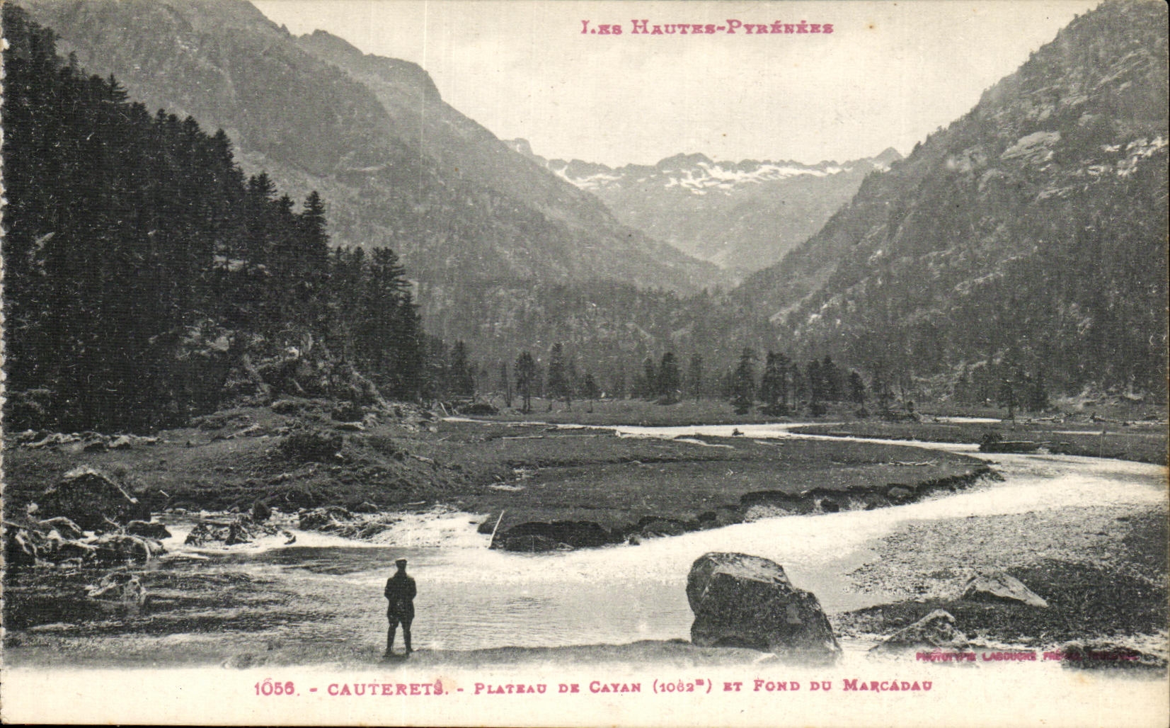 Cauterets — Plateau de Cayan (1082 m) et Fond du Marcadou — Phototype Lassouze, n°1056