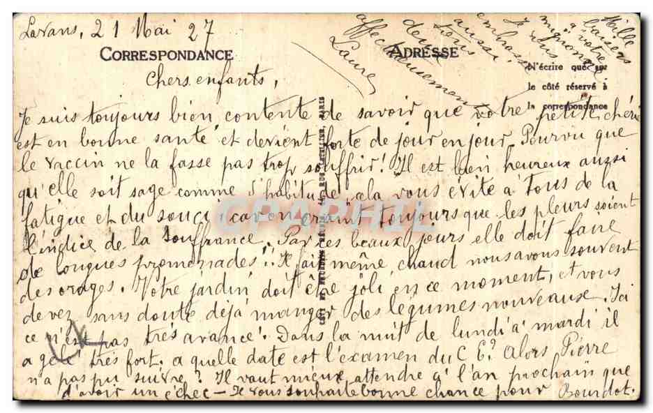 CPA Lourdes La Vallee du Gave et Chaine des Pyrenees Vues du Pic du Jer — Verso