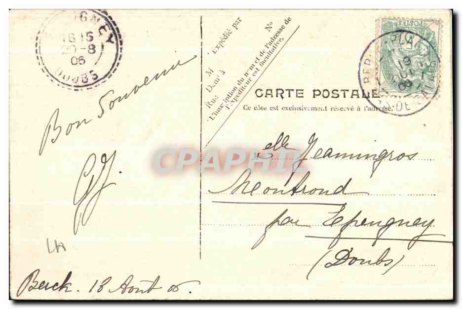 CPA Berck Plage Le Grand Hotel — Rückseite