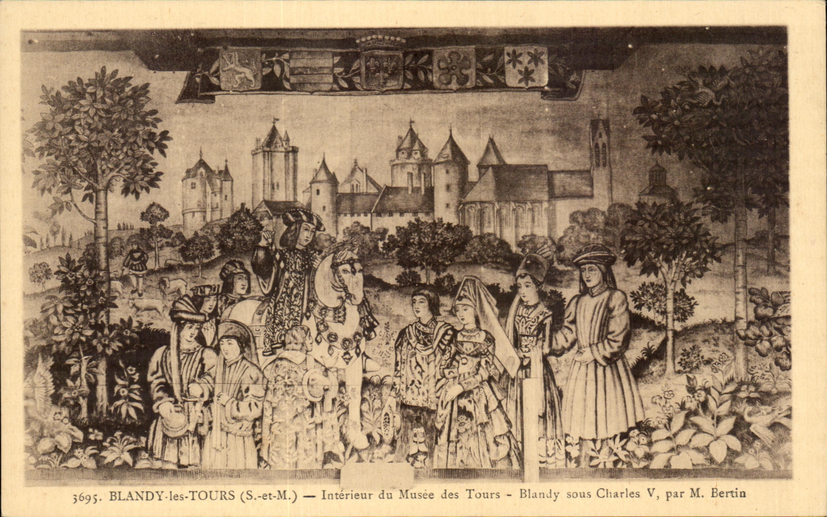 Blandy-les-Tours (S.-et-M.) — Intérieur du Musée des Tours — Blandy sous Charles V, par M. Bertin