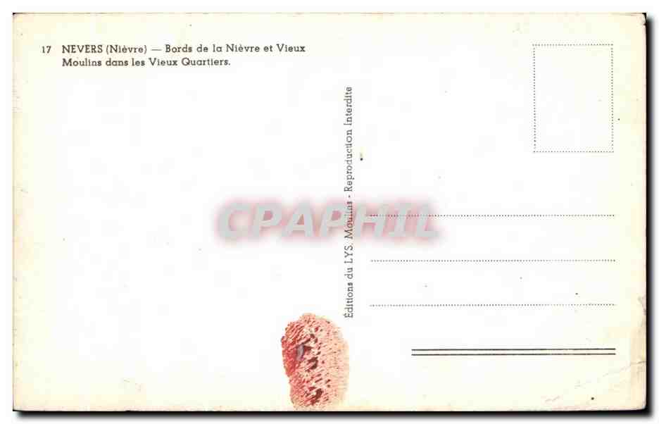 Nevers (Nièvre) — Bords de la Nièvre et Vieux Moulin dans les Vieux Quartiers — Éditions du LYS Moulinas — Reverso