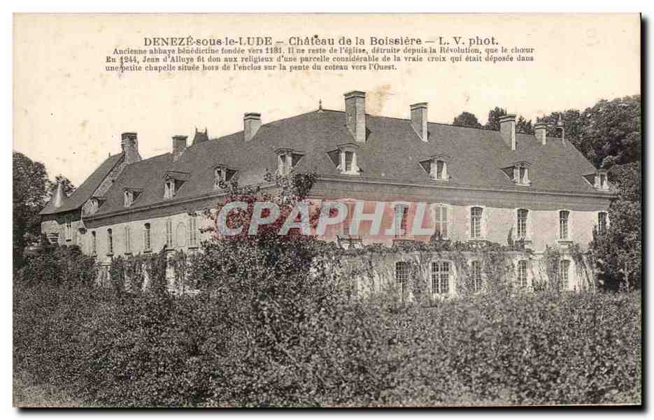 CPA Denez Sous le Lude Chateau de la Boissiere Ancienne abbaye benedictine 