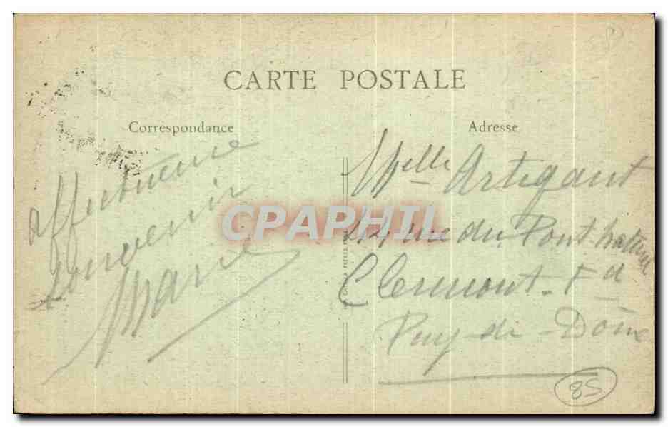 CPA Saint Pierre le Moutier Porte de I Eglise — Rückseite