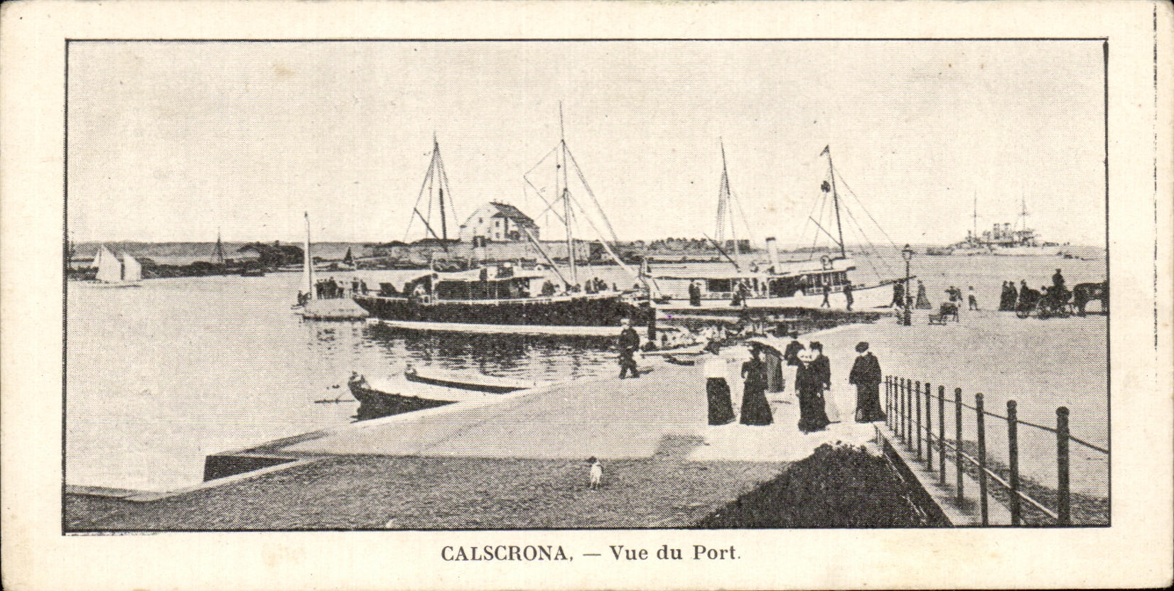 CPA Calscrona Vue du Port Suede Sweden Bateau