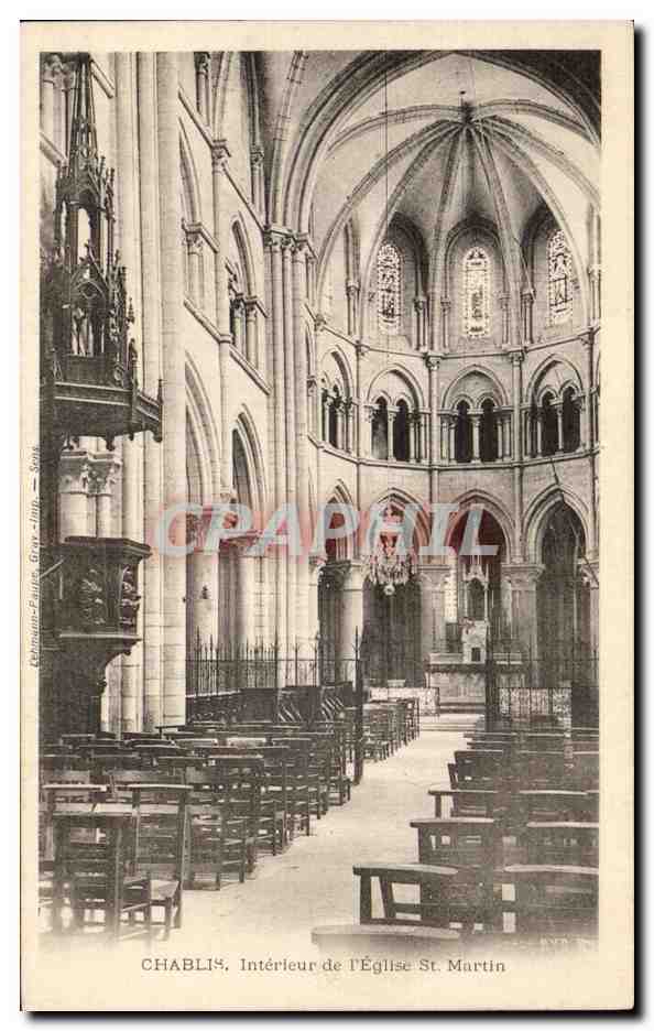 CPA Chablis Interieur de Eglise St Martin