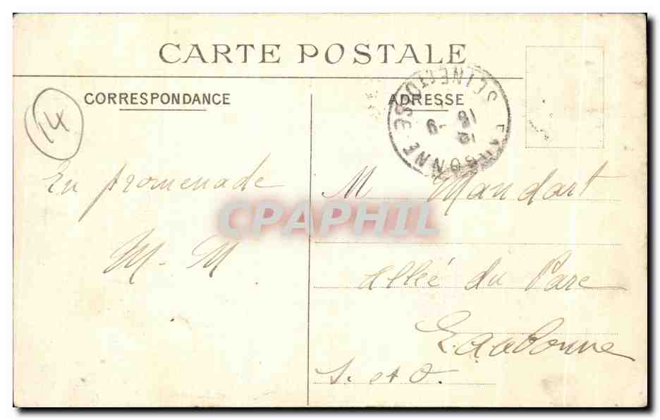 CPA Cabourg L Eglise et les cloches — Verso